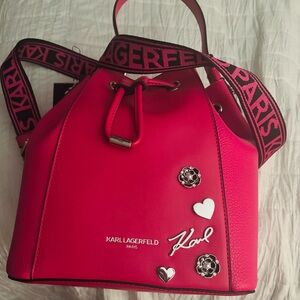 Karl Lagerfeld Vibrant Pink Shoulder Bag